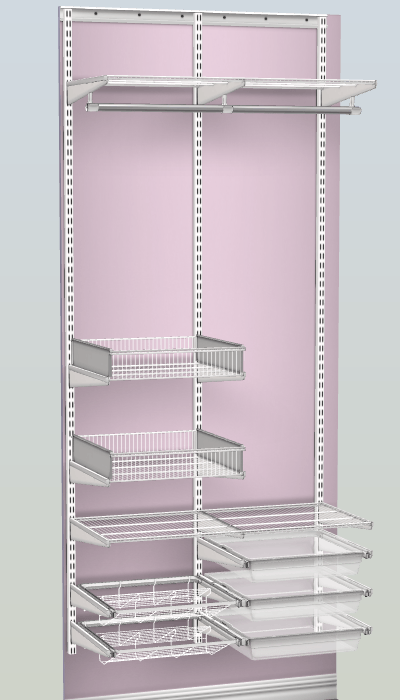 Rangement pour piece dressing 100 cm