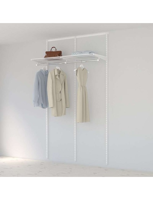 Kit Rangement Dressing Basic Elfa Blanc 120 Cm-Elfa