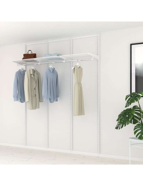 Kit Rangement Dressing Basic Elfa Blanc 180 Cm-Elfa