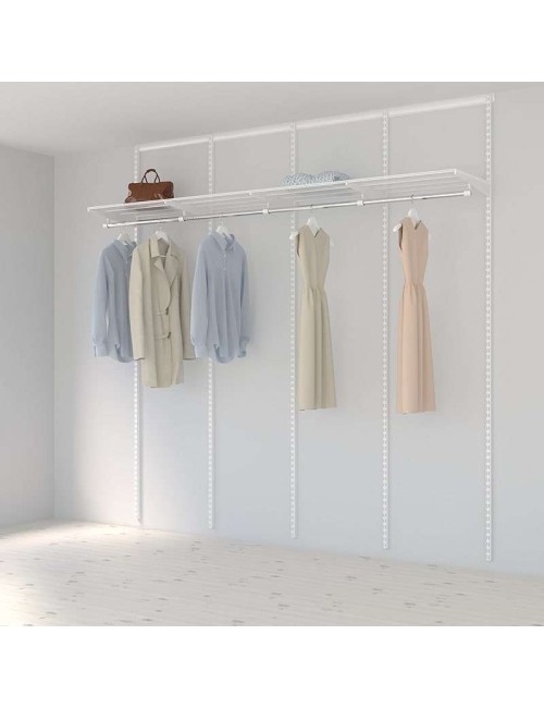 Kit Rangement Dressing Basic Elfa Blanc 240 Cm-Elfa