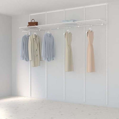 Kit Rangement Dressing Basic Elfa Blanc 240 Cm-Elfa