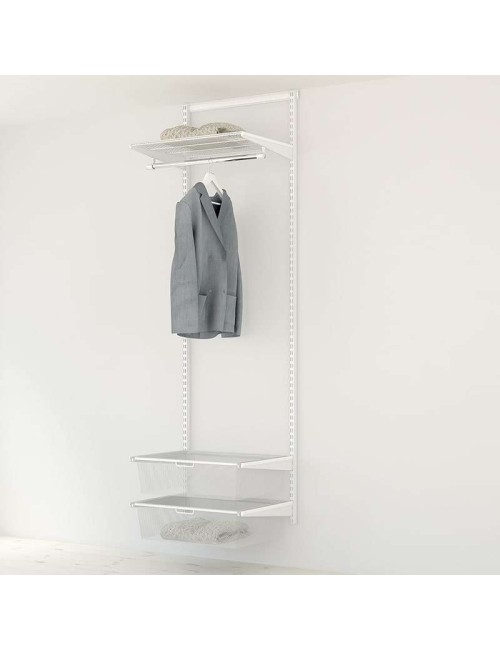 Kit Rangement Dressing Medium Elfa Blanc 60 Cm-Elfa