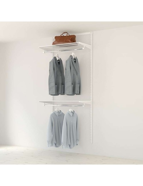 Kit Rangement Dressing Basic Elfa Blanc 90 Cm-Elfa