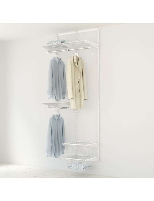 Kit Rangement Dressing Medium Elfa Blanc 90 Cm-Elfa
