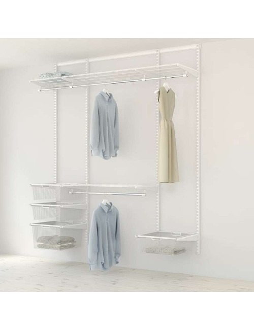 Kit Rangement Dressing Medium Elfa Blanc 180 Cm-Elfa