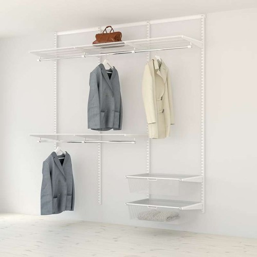 Kit Rangement Dressing Medium Elfa 2 Blanc 180 Cm-Elfa