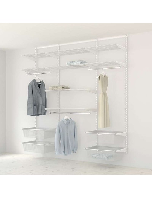 Kit Rangement Dressing Medium Elfa Blanc 210 Cm-Elfa