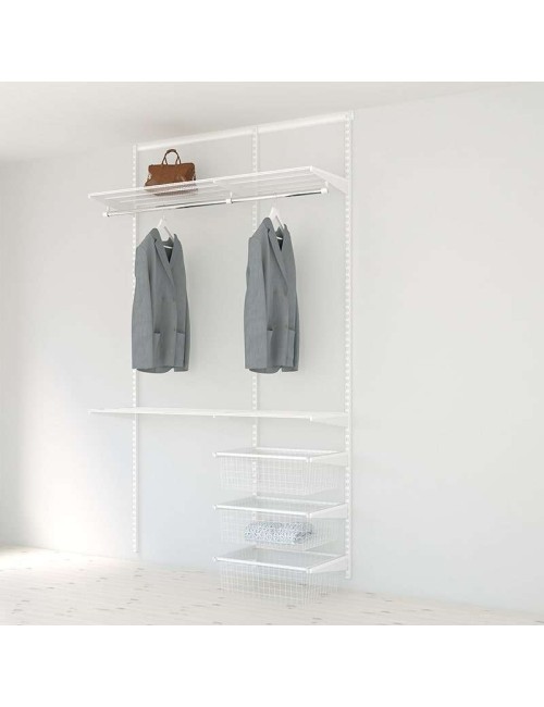 Kit Rangement Dressing Medium Elfa Blanc 150 Cm-Elfa