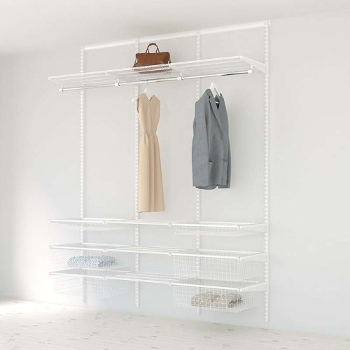 Kit Rangement Dressing Medium Elfa 3 Blanc 180 Cm-Elfa