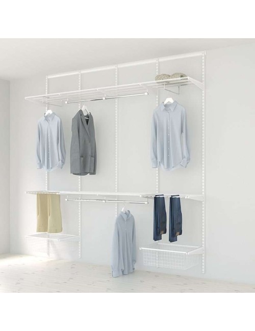 Kit Rangement Dressing Medium Elfa Blanc 240 Cm-Elfa