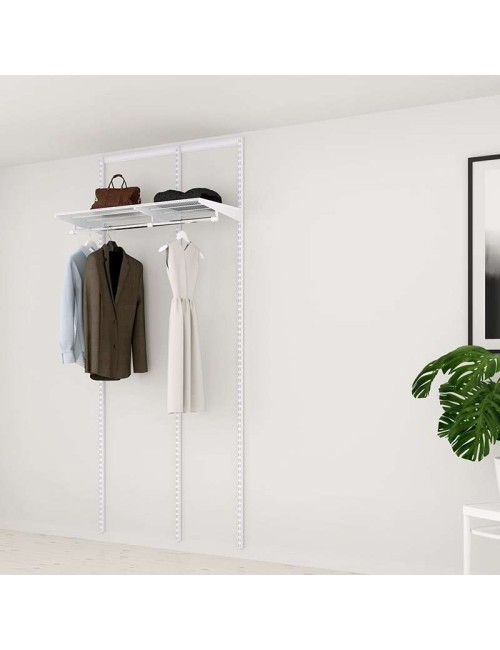 Kit Rangement Dressing Basic Elfa Blanc 165 Cm-Elfa