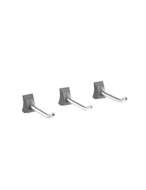 Lot de 3 crochets gris pour lisse-Elfa