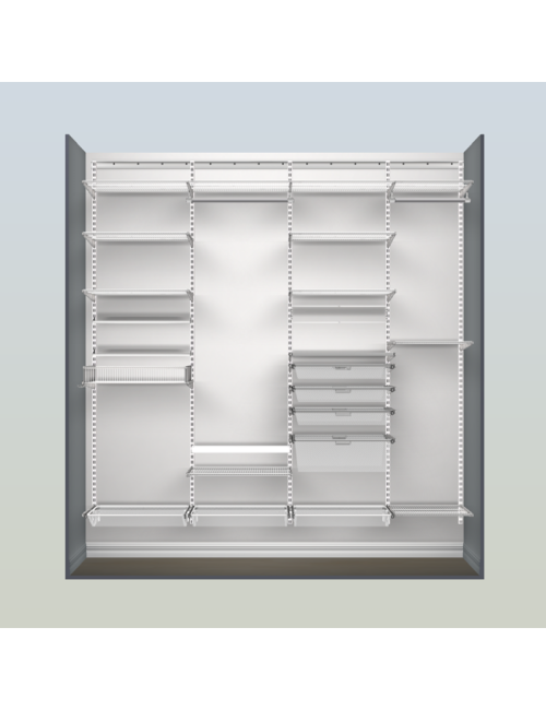 Kit Hall d'entrée 230 cm Blanc Elfa