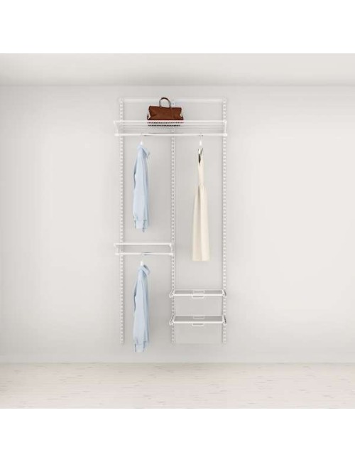 Solution pour placard Elfa Classic Blanc option 4 