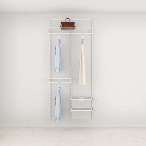 Solution pour placard Elfa Classic Blanc option 4 