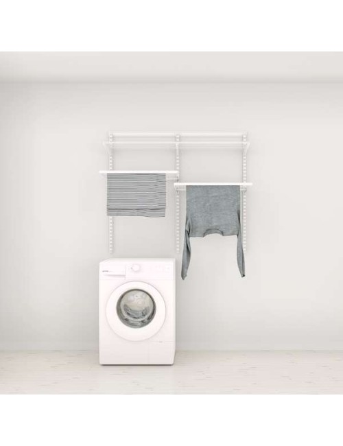 Solution Rangement Buanderie Elfa Classic Blanc option 2 