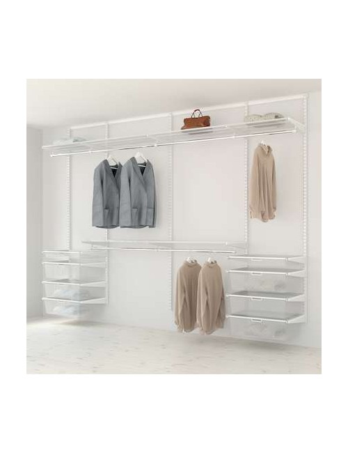 Solution pour placard Elfa Classic Blanc option 8 