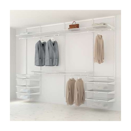 Solution pour placard Elfa Classic Blanc option 8 