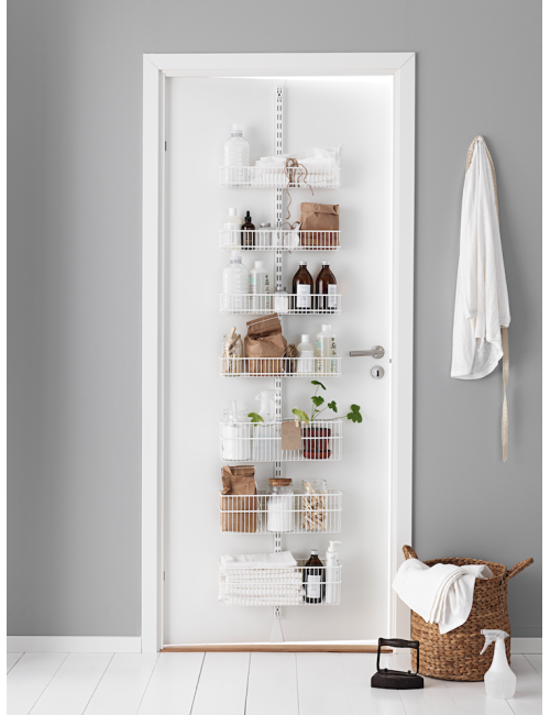 Créez un rangement Elfa au dos de votre porte, tous les produits sont disponibles sur notre site,  Kit complet utility home port