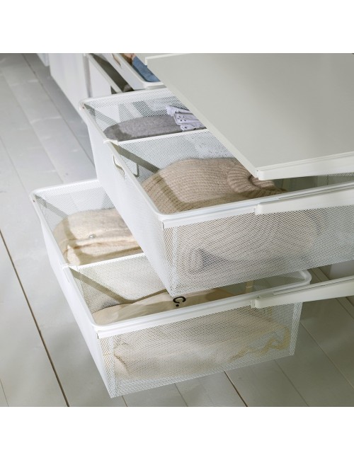 Lot de 2 séparateurs pour panier filet prof 45cm Blc ou Plt-Elfa