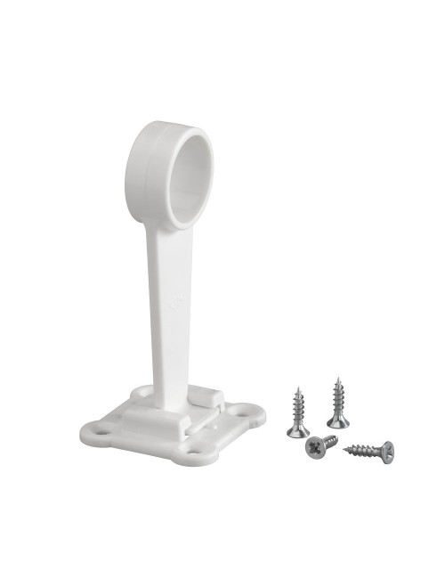 Support central pour tube penderie blanc