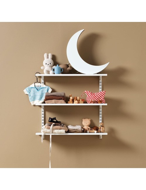 Kit connexion étagère Blanc 78 cm