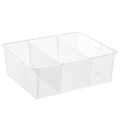 Les Les paniers Elfa vous permettent d'accéssoiriser vos paniers coulissants :  Lot de 2 séparateurs blanc pour panier prof 40cm