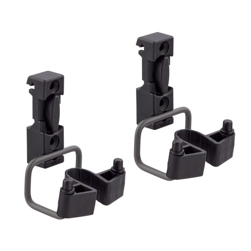 Retrouver l'élément  Porte-outils large pour lisse Garage + pour Lisses pour crochets et accéssoires de la Gamme Garage + Elfa