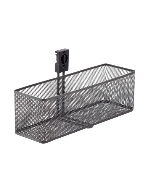 Retrouver l'élément  Panier filet pour lisse Garage + pour Lisses pour crochets et accéssoires de la Gamme Garage + Elfa