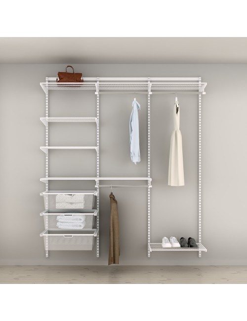 Solution pour placard Elfa Classic Blanc option 7
