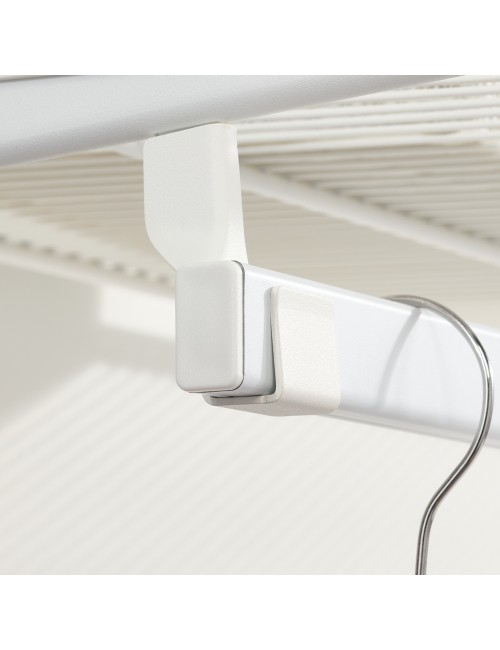 Support de tube penderie Blanc Mat