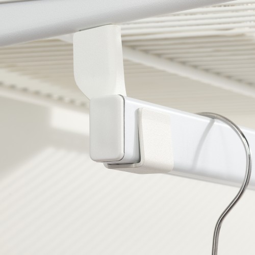 Support de tube penderie Blanc Mat elfa posée