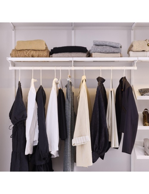 Support de tube penderie Blanc Mat