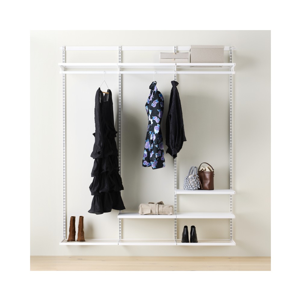 Garde-robe Décor+  Elfa : 180 cm Mat Blanc – Rangement élégant