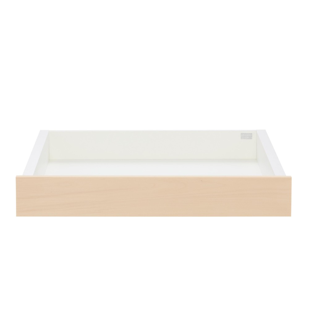 Tiroir Blanc/Bouleau avec façade peu profond