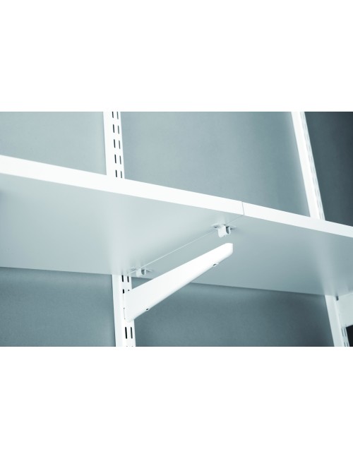 Les Etagères Elfa vous permettent d'accéssoiriser vos consoles click-in:  Fixations pour tablette bois Blanc x6 pour votre range