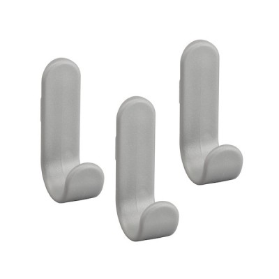 Lot de 3 crochets pour lisse gris