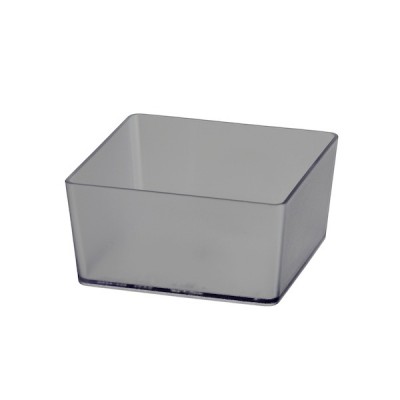 Boite plastique carre 10x10x5 cm